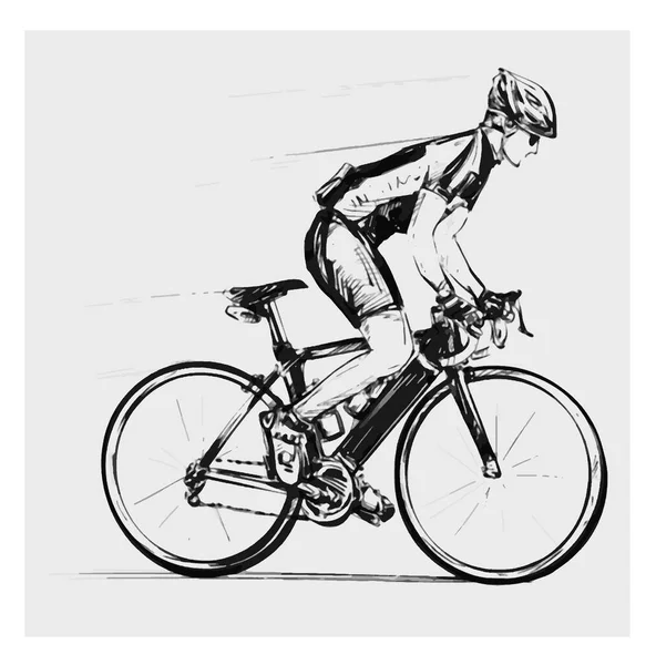 Ескіз Змагань Велосипеді — стоковий вектор