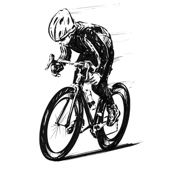 Ескіз Змагань Велосипеді — стоковий вектор