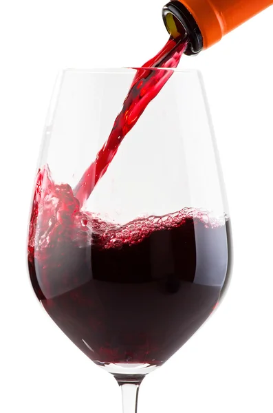 Glass med rødvin – stockfoto