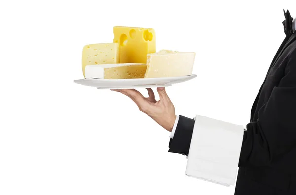Číšník se sýrem — Stock fotografie