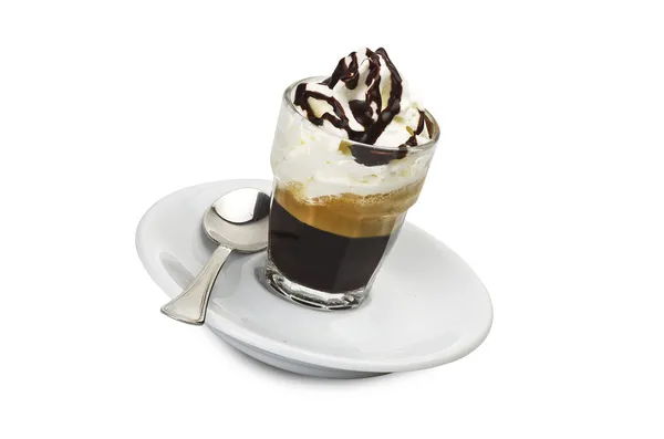Coffee with milk cream — Stock Photo, Image