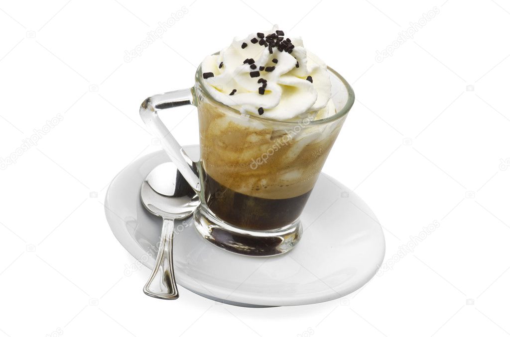 Coffee with milk cream