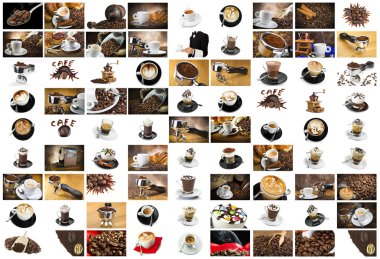 ve cappuccino kahve kolaj