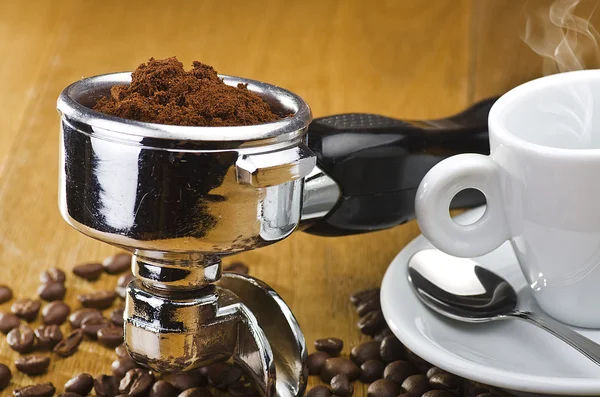 Een groepshoofd van espresso machine — Stockfoto