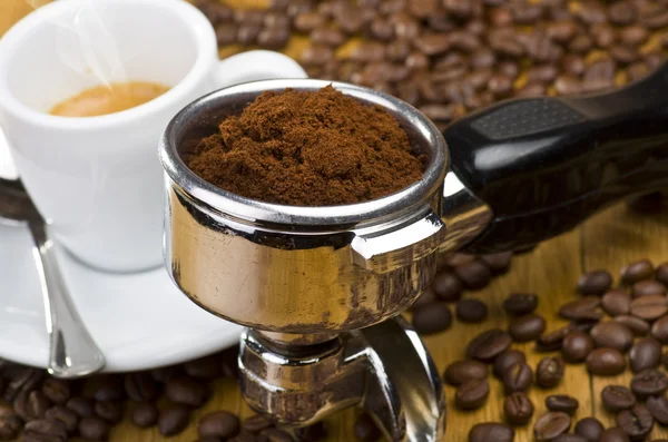 An espresso machine group head — Stock Photo, Image