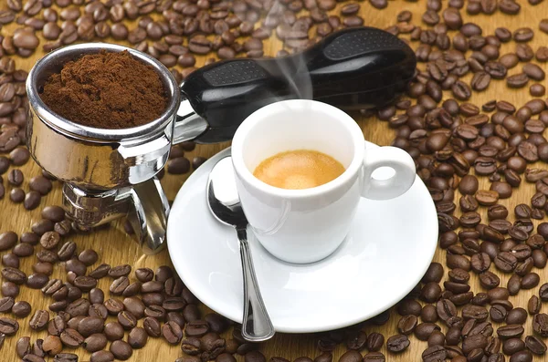 Een groepshoofd van espresso machine — Stockfoto