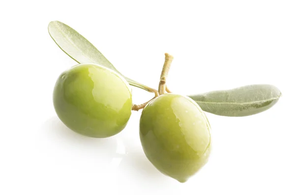 两个绿色橄榄 — 图库照片