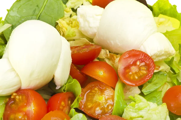 Salade mozzarella en tomaten — Stockfoto