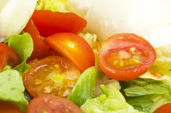 Mozzarella de salada e tomates — Fotografia de Stock