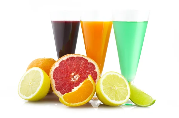 Vari cocktail di frutta — Foto Stock