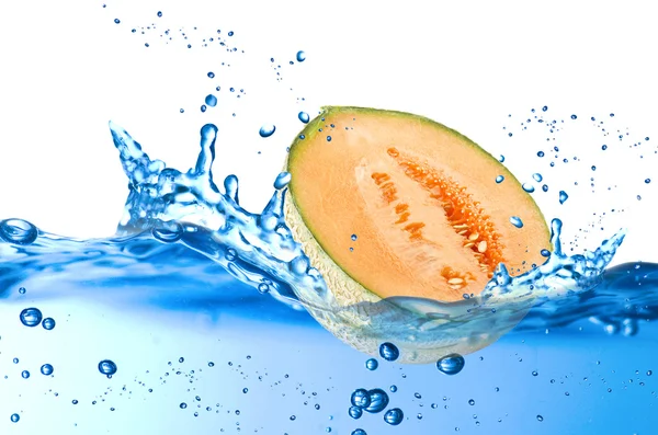 Melon splash — Zdjęcie stockowe