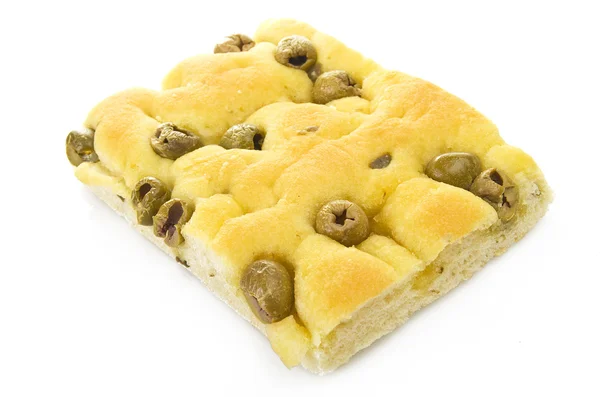 Focaccia met olijven — Stockfoto