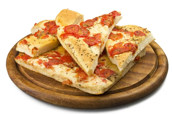 Focaccia com tomates — Fotografia de Stock