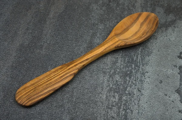 Wood spoon made with olive plant — Stock Photo, Image