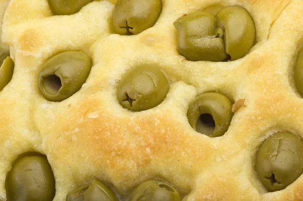 Focaccia com azeitonas — Fotografia de Stock