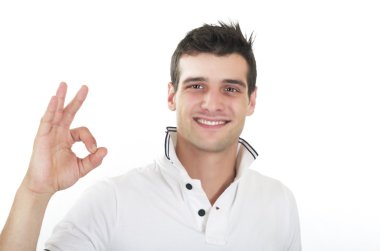 Mutlu genç adam.