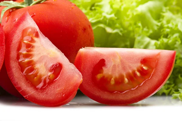 Tomaten und Tropfen — Stockfoto