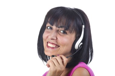 kadın destek telefonu operatörü