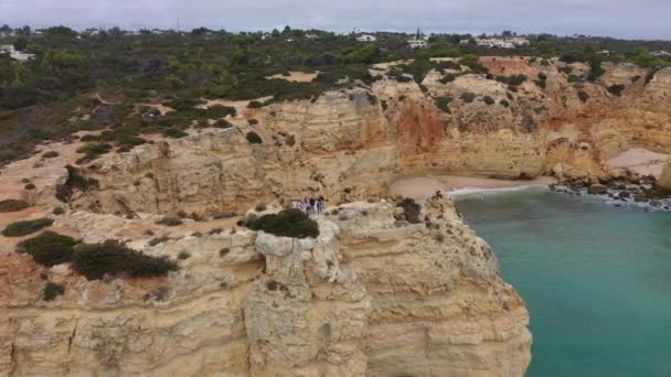 Vista Aérea Hermosas Rocas Playa Océano Atlántico Portugal — Vídeos de Stock
