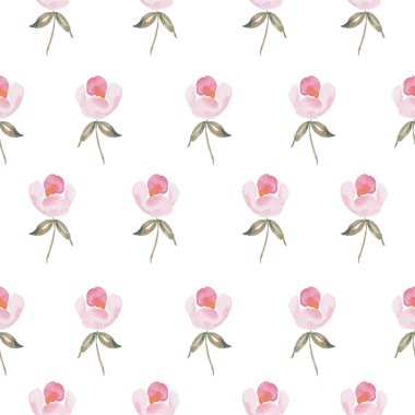 Suluboya botanik desensiz yabani çiçekler ve bahçe bitkileri. Elle çizilmiş pembe çiçekler, beyaz üzerine doğal elementler. Doğum günü, düğün kartı, aşk, davetiye, selam, Anneler Günü.