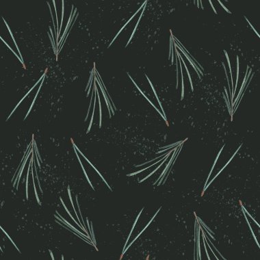 Noel kusursuz deseni, bayram suluboya kozalaklı çizimi. Yeni yıl arkaplanı. Duvar kağıdı, kartpostal, baskı, ambalaj, tekstil, çarşaf, keten.