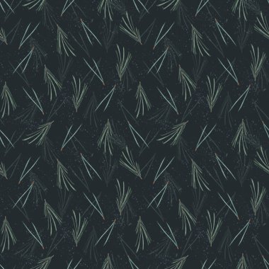 Noel kusursuz deseni, bayram suluboya kozalaklı çizimi. Yeni yıl arkaplanı. Duvar kağıdı, kartpostal, baskı, ambalaj, tekstil, çarşaf, keten.