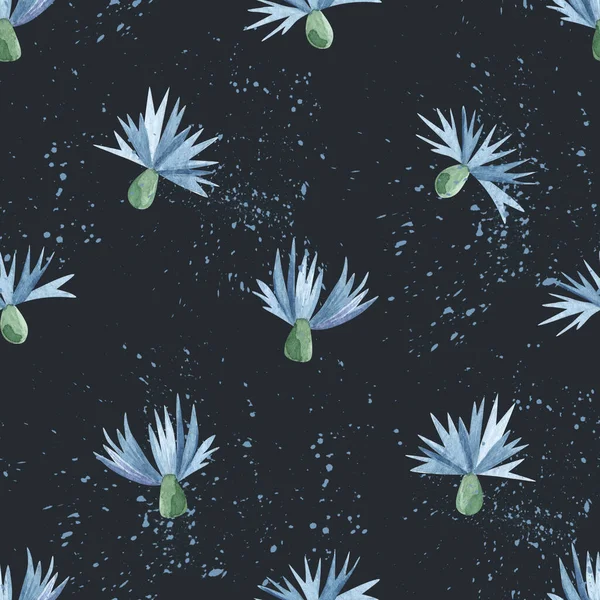 Akvarell botanikai zökkenőmentes minta vad virág kék kentaurea. Kézzel rajzolt természetes elem elszigetelt fehér. Születésnapra, esküvői kártyára, meghívóra, üdvözlésre, anyák napjára. Tervezési logó. — Stock Fotó
