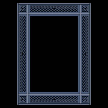 İskandinav Viking tasarımı. Eski Kelt İskandinav tarzında çerçeve