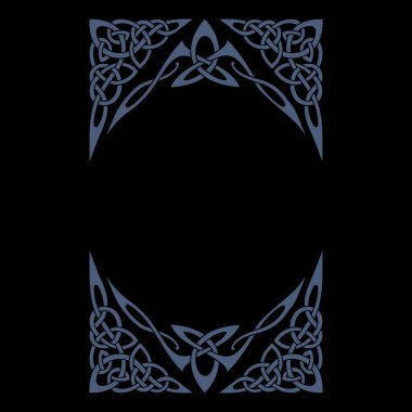 İskandinav Viking tasarımı. Eski Kelt İskandinav tarzında çerçeve