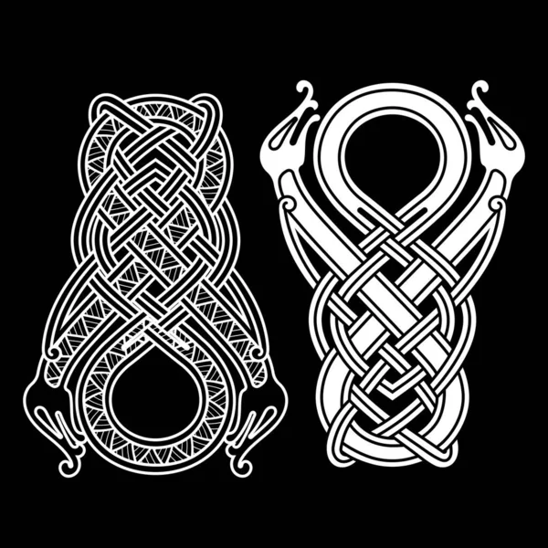 Diseño escandinavo celta antiguo. Ligadura céltica, patrón, ornamento — Vector de stock
