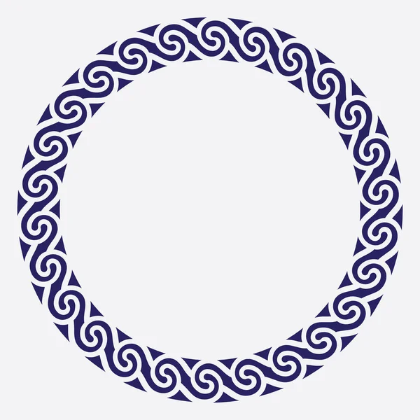 Кельтский скандинавский дизайн. Круглый плетеный узор в древнем кельтском стиле — стоковый вектор