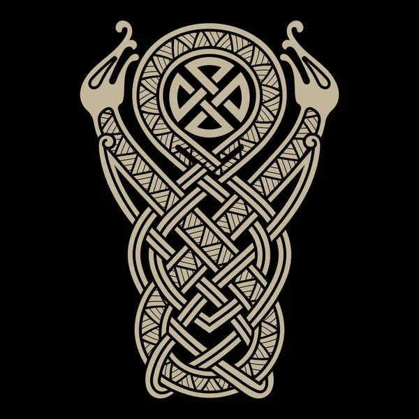 Forntida keltisk skandinavisk design. Keltisk ligatur, mönster, prydnad — Stock vektor