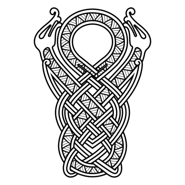 Ancient Celtic Scandinavian Design. Celtic ligature, pattern, ornament — Stock Vector