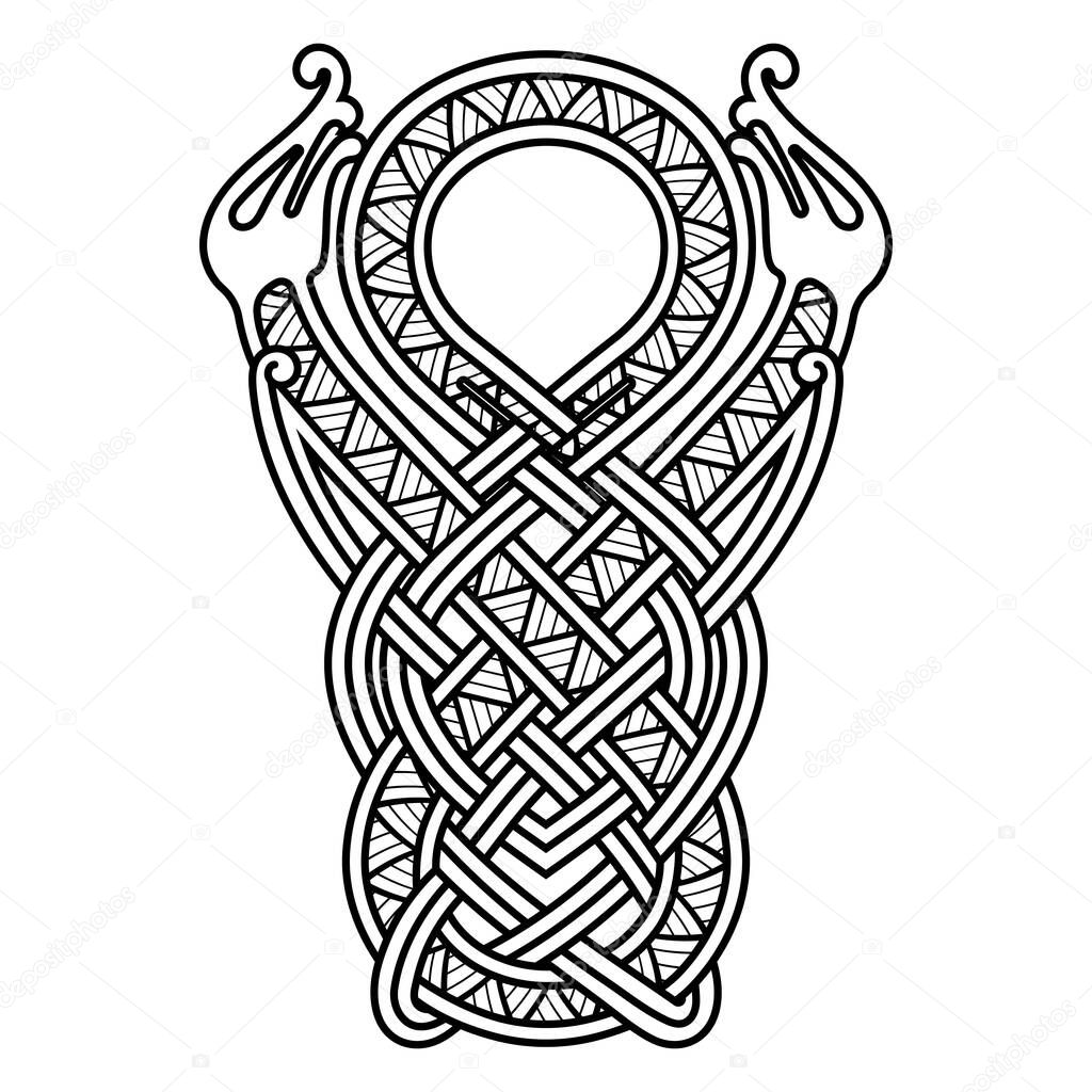 Ancient Celtic Scandinavian Design. Celtic ligature, pattern, ornament