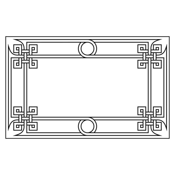 Ирландский дизайн в винтажном, ретро стиле. Рамка в древнескандинавском кельтском стиле, изолированная на белой векторной иллюстрации
