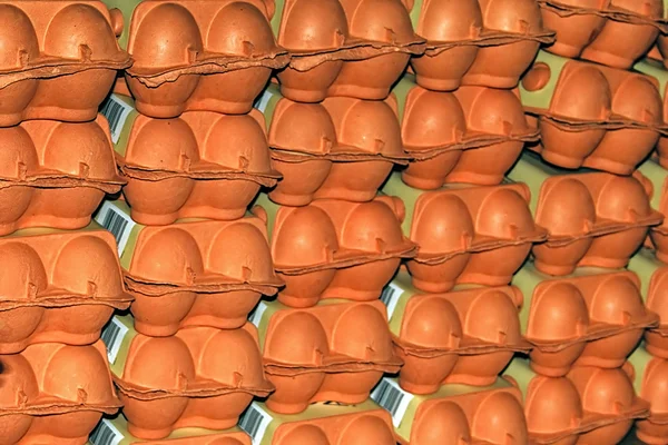 Orange egg packaging — Stock Photo, Image