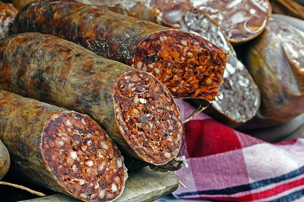 Traditional red sausage and aspic 2 — Stock Photo, Image