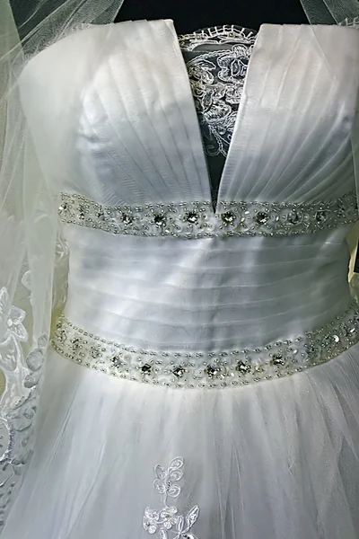 Vestido de noiva. Detalhe-4 — Fotografia de Stock