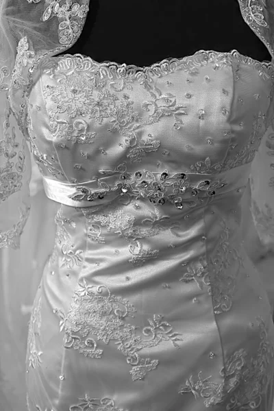 Vestido de noiva. Detalhe-11 — Fotografia de Stock