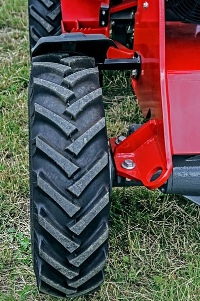 Front wheel of one tractor — Stock Photo, Image