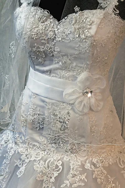 Vestido de noiva. Detalhe-28 — Fotografia de Stock