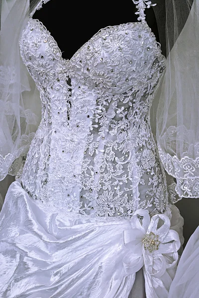 Vestido de noiva. Detalhe-41 — Fotografia de Stock