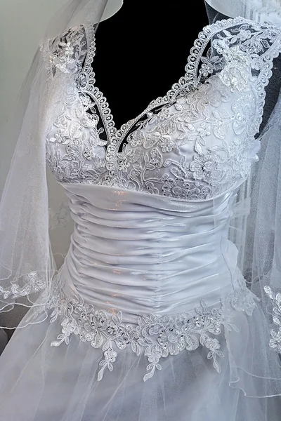 Vestido de noiva. Detalhe-46 — Fotografia de Stock