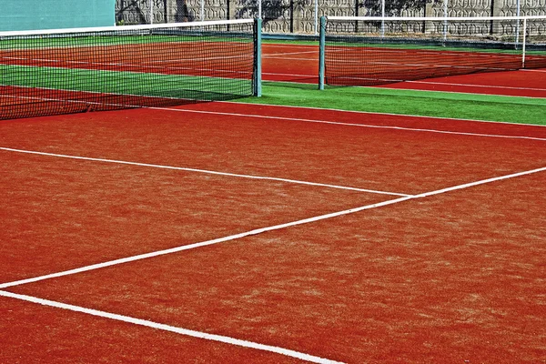Synthetic sports field for tennis 12 — Stock Photo, Image