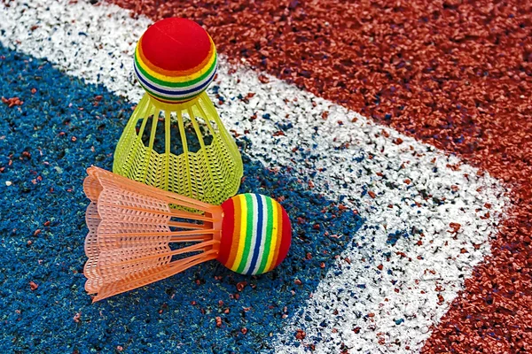 Badminton-Federbälle 6 — Stockfoto