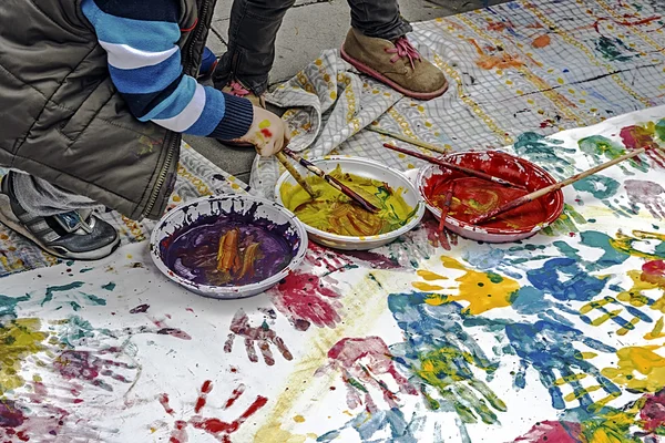 Children who paints-2 — Stock Photo, Image