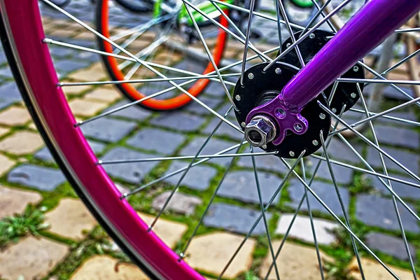Roda de bicicleta. Detalhe 9 — Fotografia de Stock