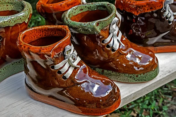 Ceramiczne buty — Zdjęcie stockowe