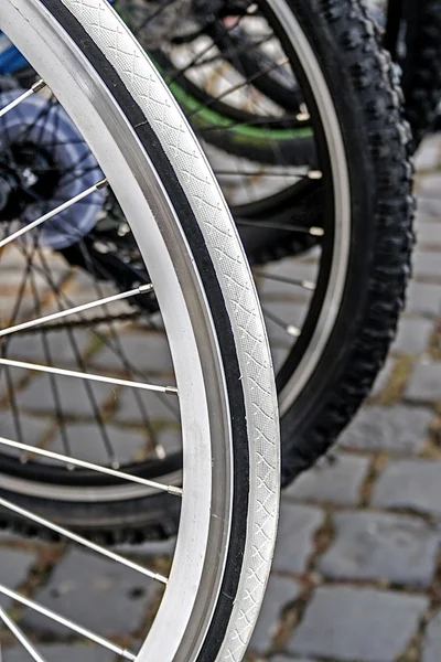 自行车的轮子。细节 22 — 图库照片