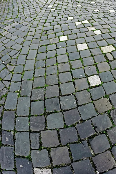 鹅卵石铺就的人行道由立方石头 1 — 图库照片